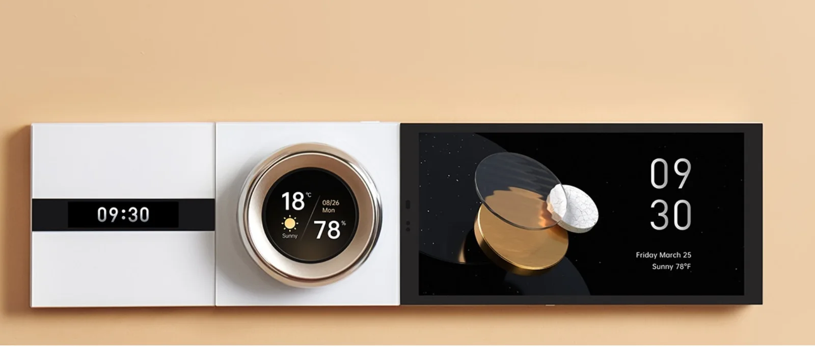 DURO glass touch panels and a smart dial for wired home automation