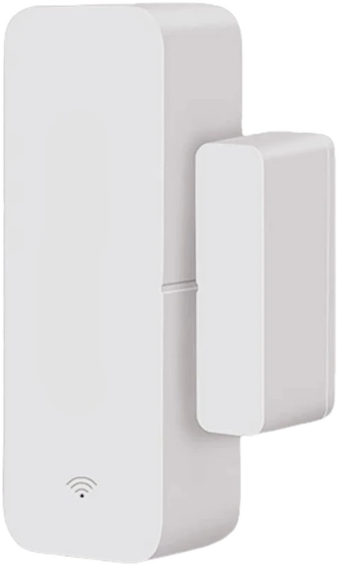 A white wireless door and window sensor